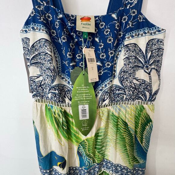 Farm Rio NWT Valeria Tiered Tropical Floral Maxi Dress S - Picture 3 of 9